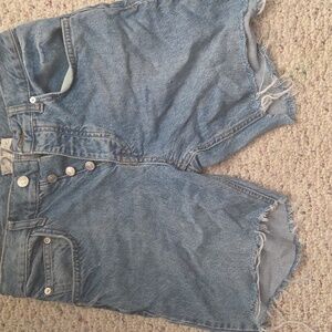 Free People We the Free Raw Hem Denim Shorts sz 27